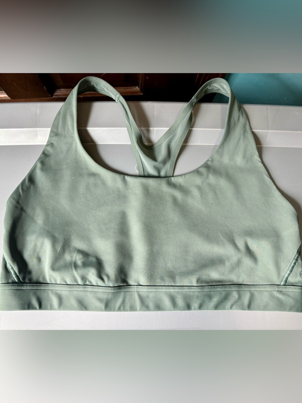 Victoria's Secret Light Sage Green Racerback Sports Bra